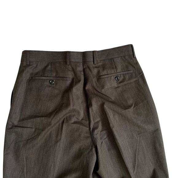 Alan Fusser Brown Wool Blend Dress Pants Men Size 34x34 | 57-40 - Picture 5 of 11